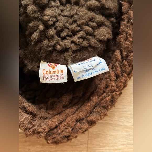 RARE Vintage Columbia Gore-Tex Camo Winter Hat Sherpa Lined Ear Flaps USA L/XL - Picture 8 of 8